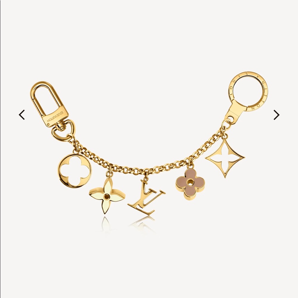 💯Authentic Louis Vuitton Fleur de Monogram Bag Charm Chain